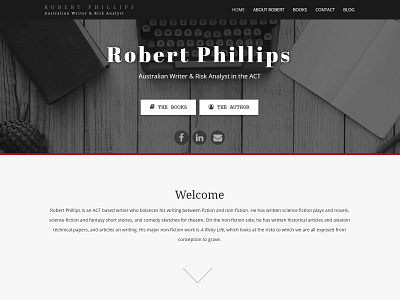 Robert Phillips Author Canberra Website Design author website