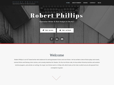 Robert Phillips Author Canberra   Website Design