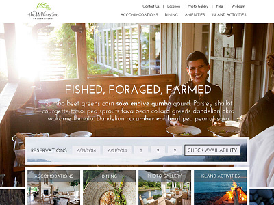 Willows Inn Web Design Comp