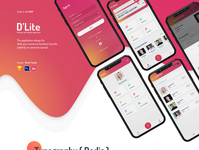 D'Lite Application design typography ui ux vector