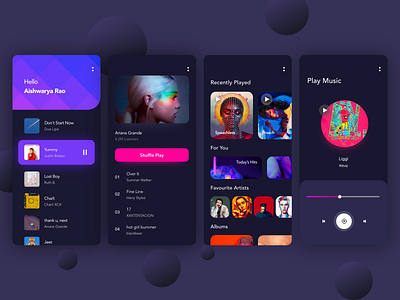 Music Player apple dark mode music art music player