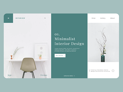 Landing page Designed for Interior Design Website