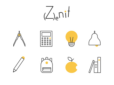 Icons Set for School - Zenit Branding