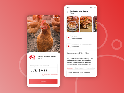 Blockchain traceability application application blockchain chicken food traceability ui ui design ux