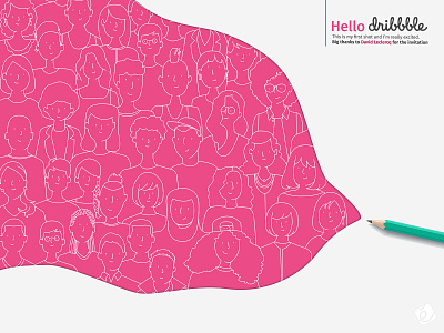 Hello Dribbble ! design hellodribbble vector illustration