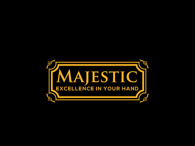Majestic branding design logo minimal typography vector