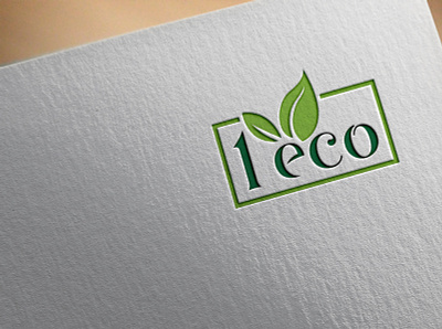 1 Eco branding flat icon logo typography vector