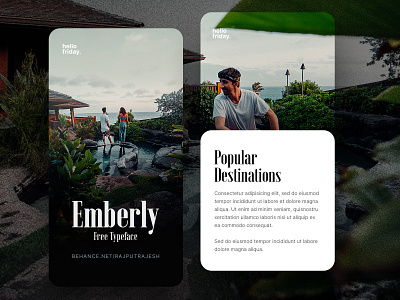 Emberly Free Typeface / Mobile Mockup