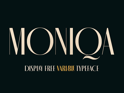 MONIQA – Free Display Typeface branding design fashion free fashion typeface free font free typeface minimalistic mobile typography