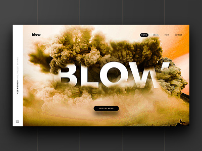 BLOW | Free PSD Website cards clean fun minimalistic shadow typography ui unsplash ux web