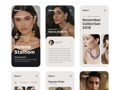 Mobile App - Concept Jewellery app design fasion mobile mobile app mobile app design mobile ui typography ui ux design uxdesign uxui