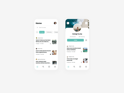 User Profile Medium Redesign app design medium mobile ui
