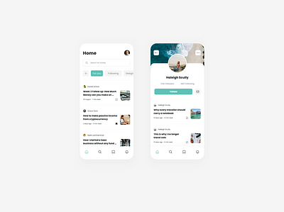 User Profile Medium Redesign app design medium mobile ui
