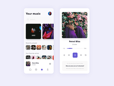 Music Player Concept app design mobile music player ui