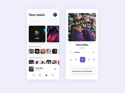 Music Player Concept app design mobile music player ui