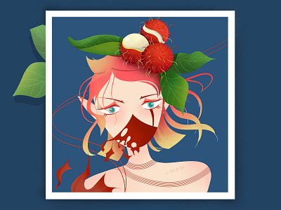 litchi fruit girl