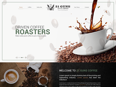 Coffee Website branding clean design figma minimal typography ui ux web web design website