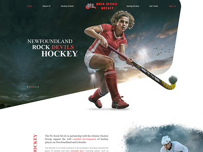 Hockey Website app branding clean design figma graphic design logo design minimal typography ui ux vector web web design website