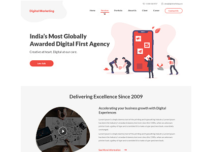 Landing Page digital marketing agency landingpage uiux