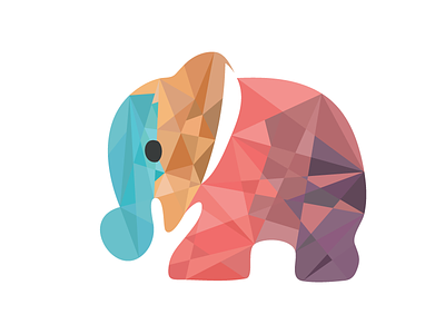 Polygon Ella brand identity elephant icon