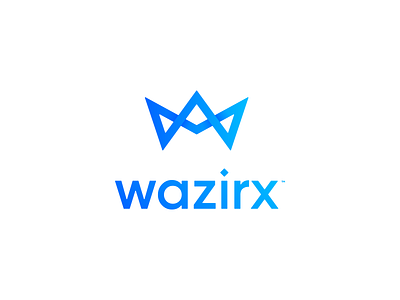 WazirX brand identity branding crypto exchange illustrator logo logo design logomark logotype minimal typography w w logo