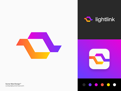 Lightlink abstract abstract logo abstract mark brand identity branding l l logo light light logo ll logo logo logo design logomark minimal modern
