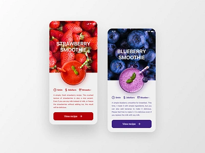 Daily UI 045 - Info Card app daily 100 challenge daily ui dailyui dailyui045 infocard ios mobile product design smoothie ui ui design ui ux uidaily uidesign uidesigner uiux user interface userinterface ux