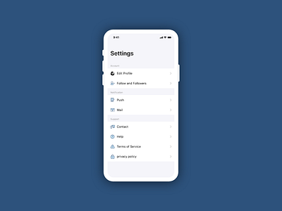 Daily UI 007 - Settings daily daily 100 challenge dailyui dailyui007 design ios setting settings ui