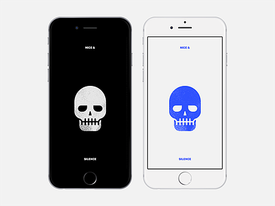 Simple skull wallpaper for iPhone