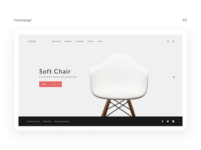 UI/UX for E-commerce "HOME" app application branding color decor design e commerce flat home homepage house interface interior landing minimal minimalism typography ui ux website