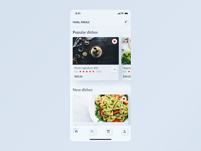 Skeuomorph 2.0 | Mobile app app application clean color design food homepage icon minimal mobile skeuomorph skeuomorphism ui ux