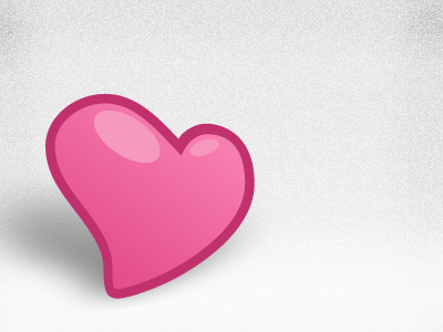 Happy <3-Day, dribbble heart pink valentines
