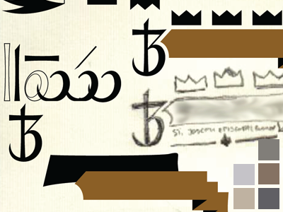 Parts banner builds crown logo symbol