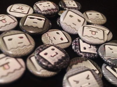 Ghosties #1 allflair emoticons 1-inch buttons