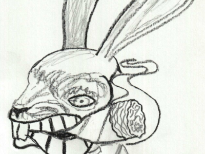 Hard Rabbit bunny cigar illustration pencil rabbit smoke teeth