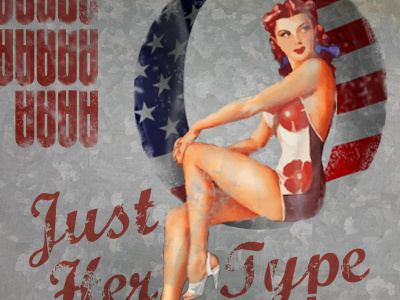 Nose Art bomber letters nose art red type