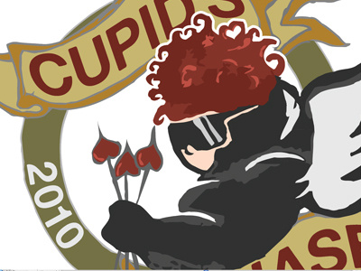 Fierce Cherub cupid event heart logo red