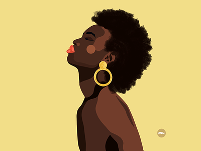 Afro boucles drawing illustration portrait portrait art procreate procreate art