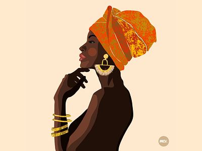 Afro Headband design drawing illustraion illustration illustration art procreate