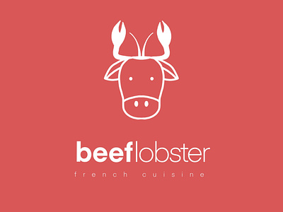 Logo Beef Lobster branding design illustraion logo logo design