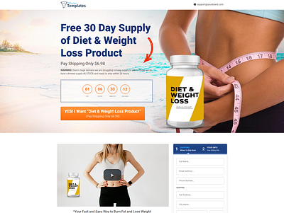 Fitness Plan- Diet & Weight Loss branding illustration template design ui web design weight loss programs