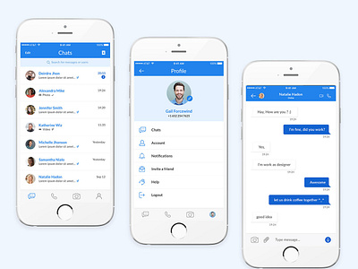 Chat Mobile Application UI chat app chatting mobile app mobile app design mobile app ui online chat