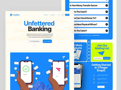 Expéditeur Fintech Landing Page