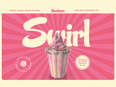 Bonbon (Icecream ) Website ui uiux webdesign