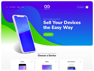 GadgetGone | Sell Your Devices the Easy Way animation color designzillas ecommerce illustration iphone responsive ui design website