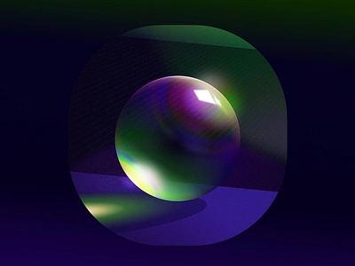 Glass 👏🏼🚫🧢 3d blur figma glass gradient illustration lighting nft prism sphere vector