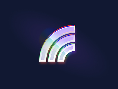 Land & Brand - Rainbow Resource Center branding color figma glass illustration logo rainbow unfold vector