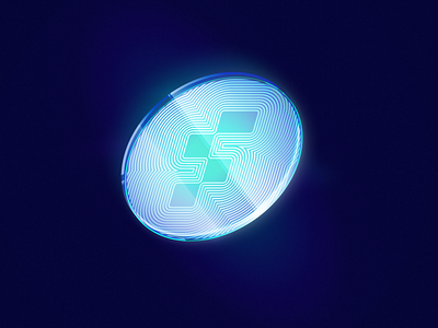 Futureswap Glass Coin Concept branding crypto figma glass illustration vector