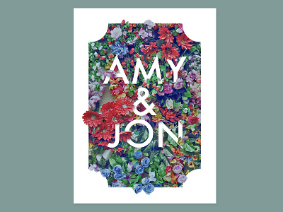 Wedding Invitation Cover - Concept floral flowers invitations typography wedding