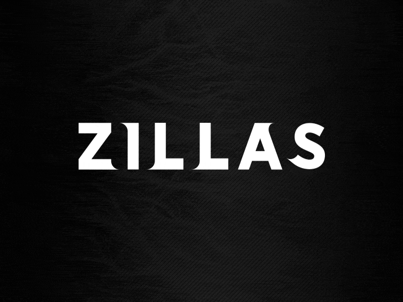 Zillas Logo Reveal agency animation branding design grayscale logo